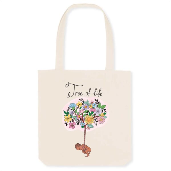 Tree of life, col, b, B-Dark skin, tote